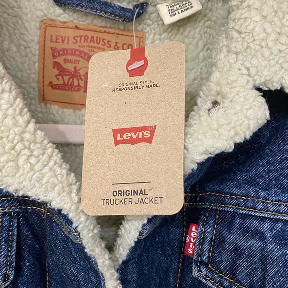 Levi’s Sherpa Trucker Denim Jacket Large - Picture 5 of 10